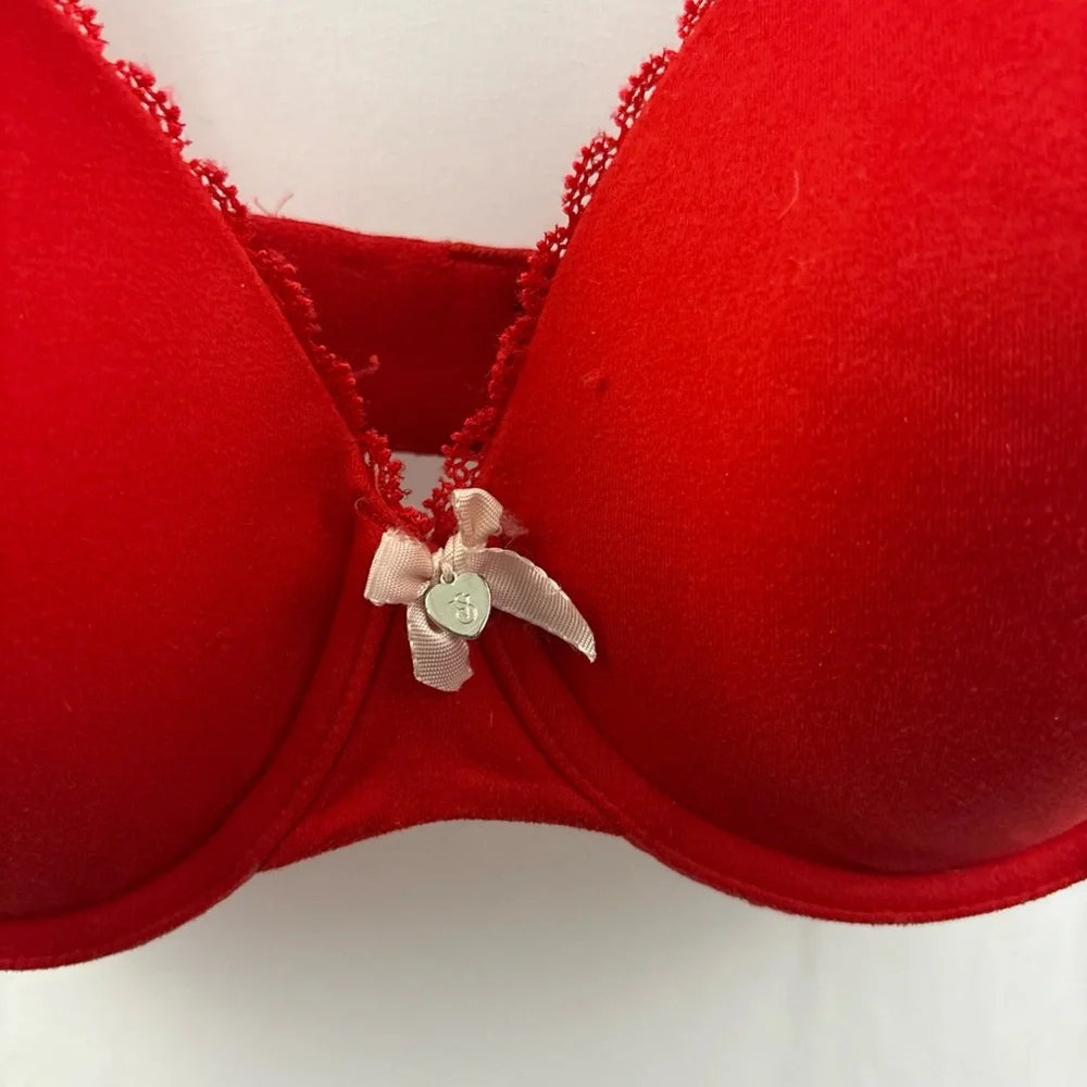 VICTORIA'S SECRET Body By Victoria Lined Perfect Coverage 34DD Red Sequin - Picture 4 of 10